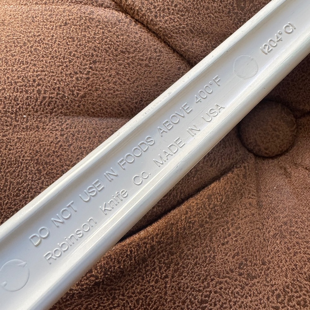 Vintage Robinson Knife Co UltraTemp White Slotted Spatula Turner Made in USA 12" - Picture 5 of 6